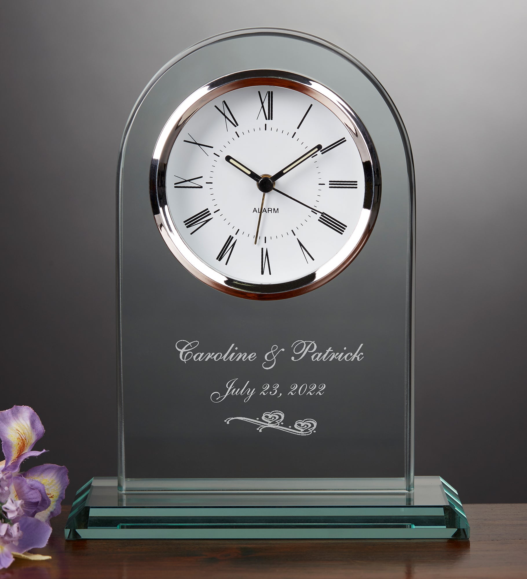 undefined | Beloved Memories Engraved Wedding Clock